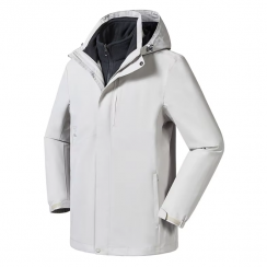 Mens 3 In 1 Waterproof Ski Windbreaker With Fleece Inner